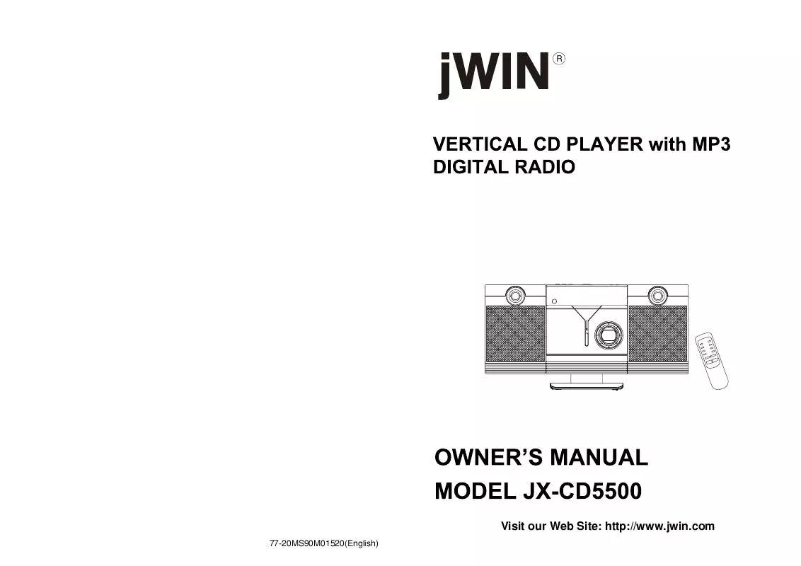 Mode d'emploi JWIN JX-CD5500