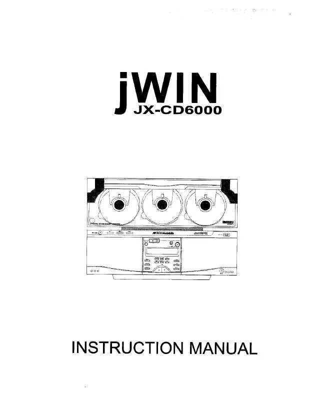 Mode d'emploi JWIN JX-CD6000