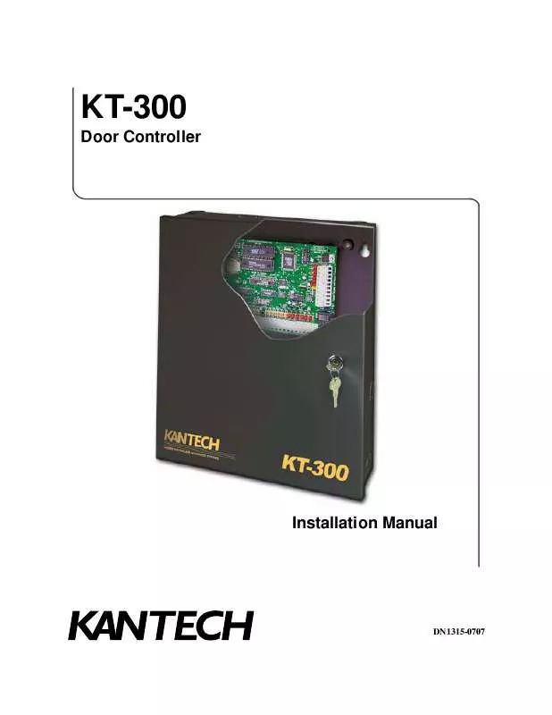 Mode d'emploi KANTECH KT-300