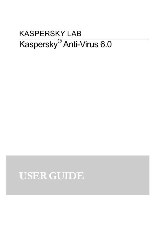 Mode d'emploi KASPERSKY ANTI-VIRUS 6.0