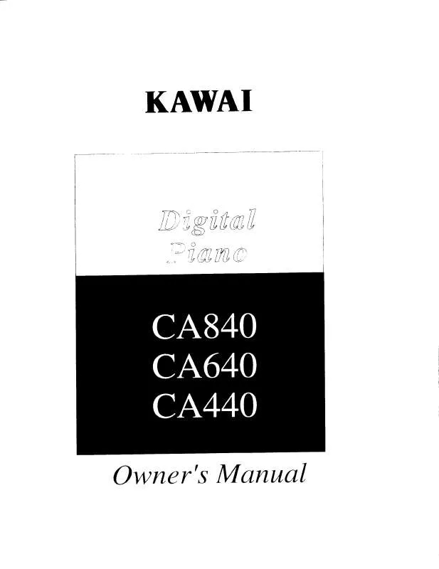 Mode d'emploi KAWAI CA840