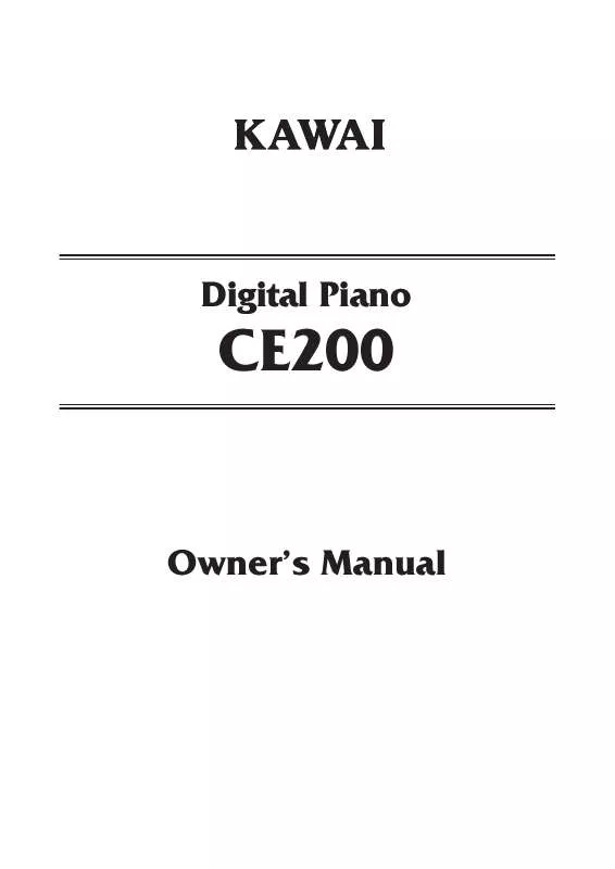 Mode d'emploi KAWAI CE200