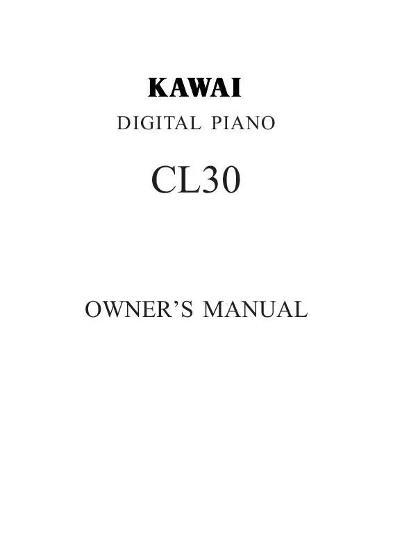 Mode d'emploi KAWAI CL30