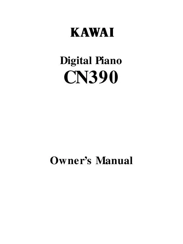 Mode d'emploi KAWAI CN390