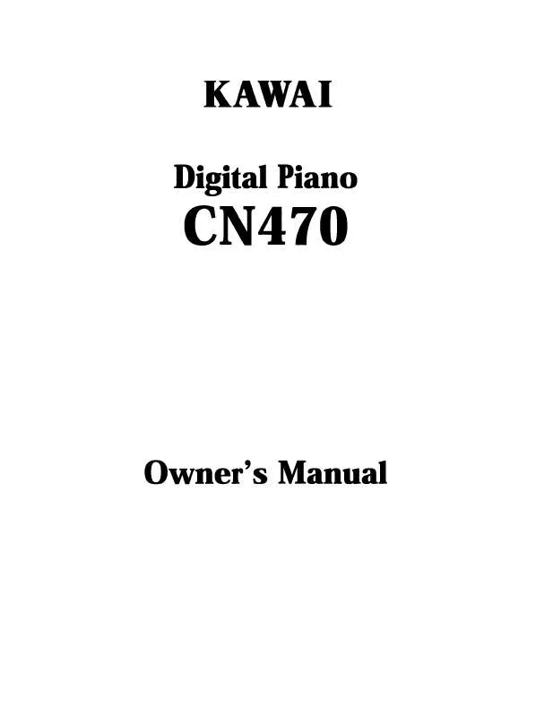 Mode d'emploi KAWAI CN470