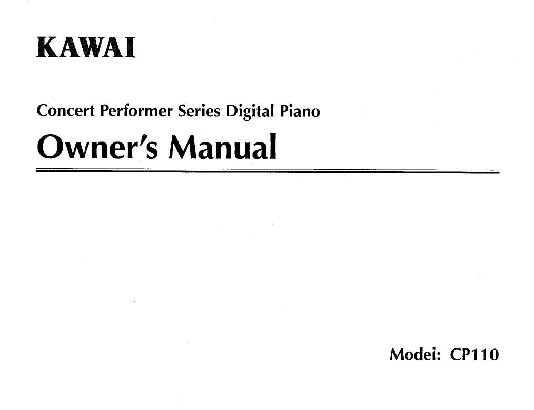 Mode d'emploi KAWAI CP110