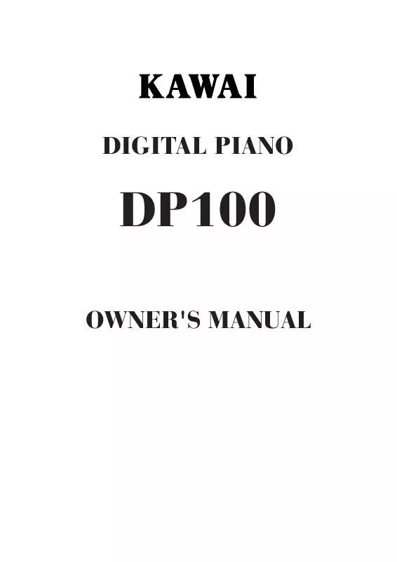 Mode d'emploi KAWAI DP100