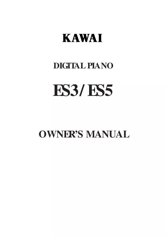 Mode d'emploi KAWAI ES 3