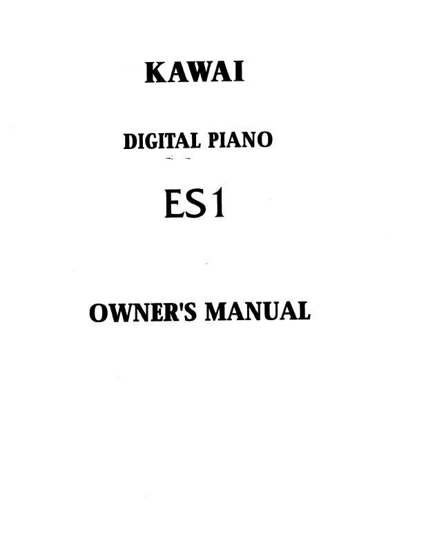 Mode d'emploi KAWAI ES1