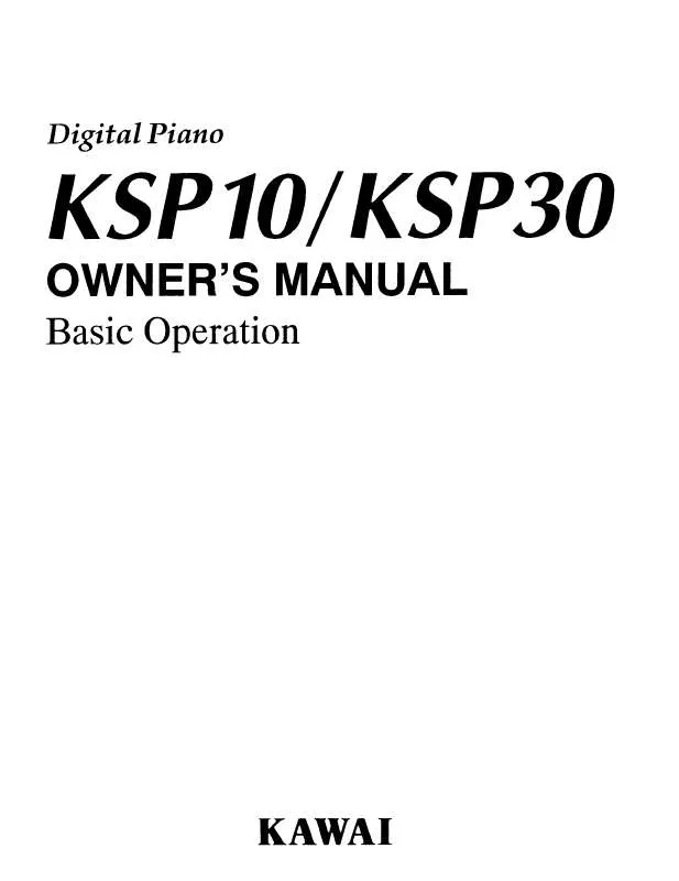 Mode d'emploi KAWAI KSP30