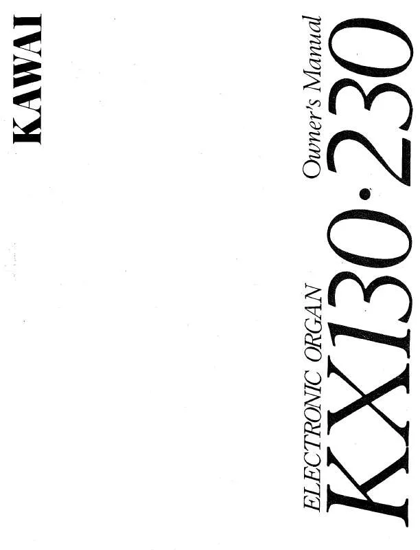 Mode d'emploi KAWAI KX130