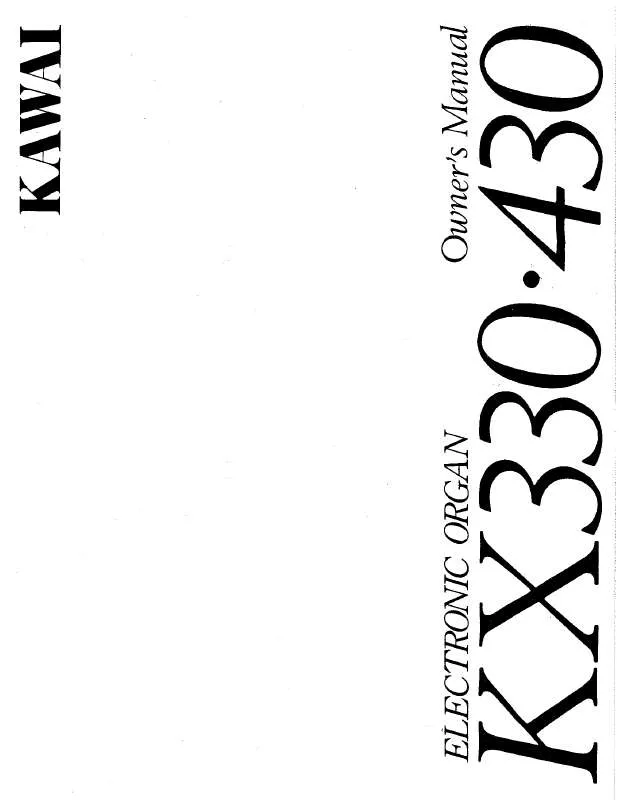 Mode d'emploi KAWAI KX330