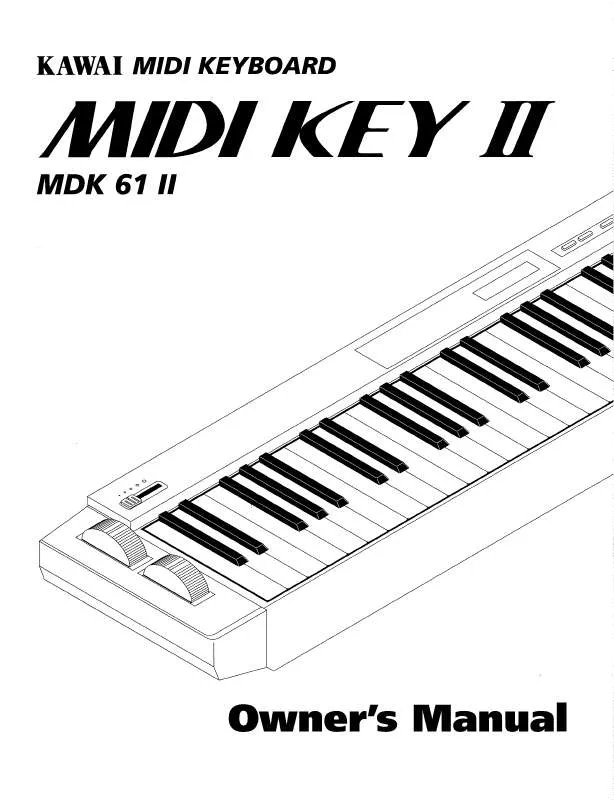 Mode d'emploi KAWAI MIDI KEY II