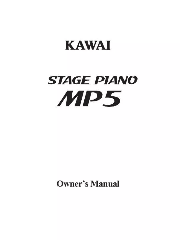Mode d'emploi KAWAI MP5