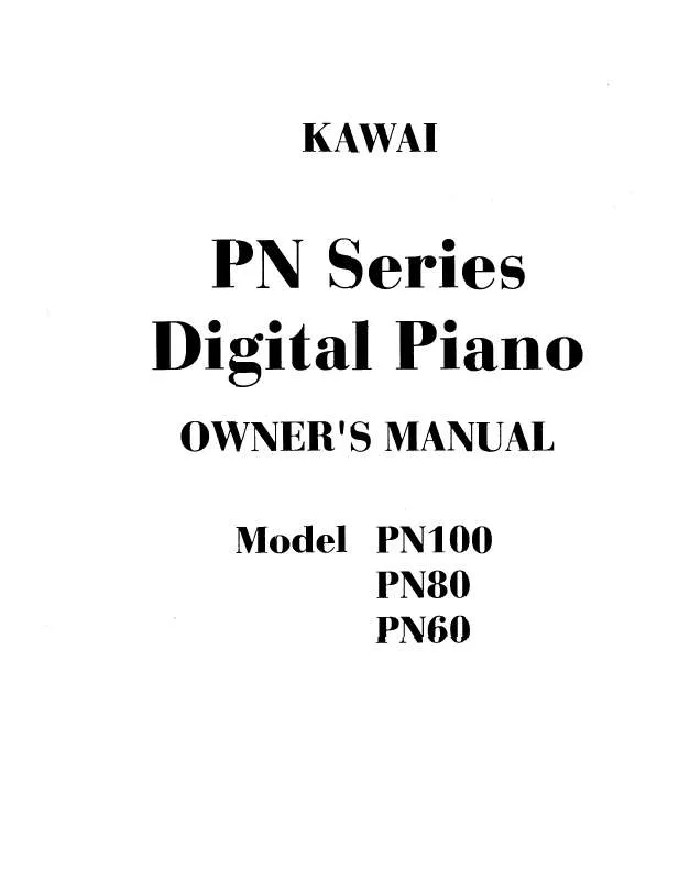 Mode d'emploi KAWAI PN100
