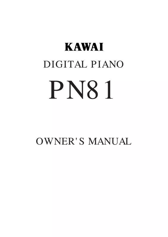 Mode d'emploi KAWAI PN81