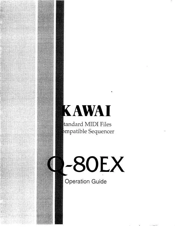 Mode d'emploi KAWAI Q-80EX