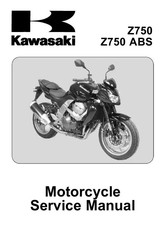 Mode d'emploi KAWASAKI Z750 ABS