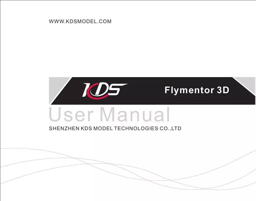 Mode d'emploi KDS FLYMENTOR 3D