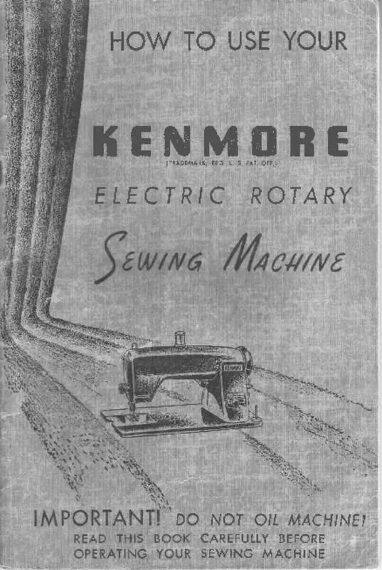 Mode d'emploi KENMORE ELECTRIC ROTARY SEWING MACHINE
