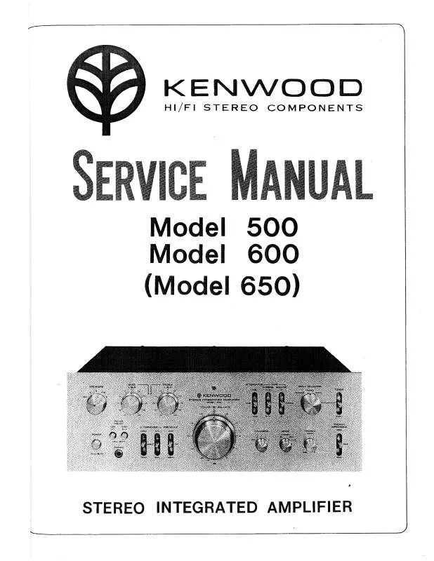 Mode d'emploi KENWOOD 600