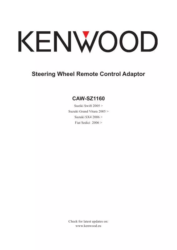 Mode d'emploi KENWOOD CAW-SZ1160