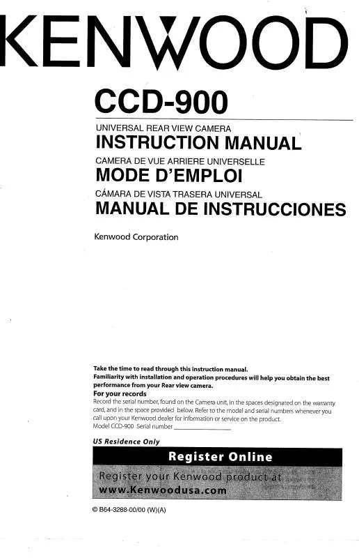 Mode d'emploi KENWOOD CCD-900