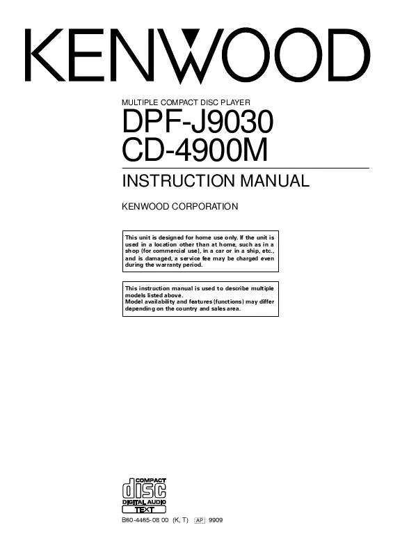 Mode d'emploi KENWOOD CD-4900M