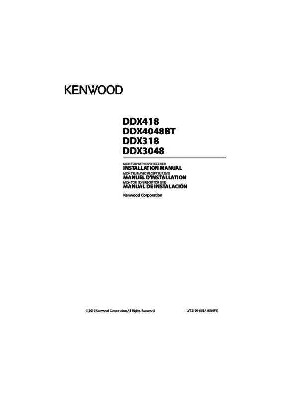 Mode d'emploi KENWOOD DDX318