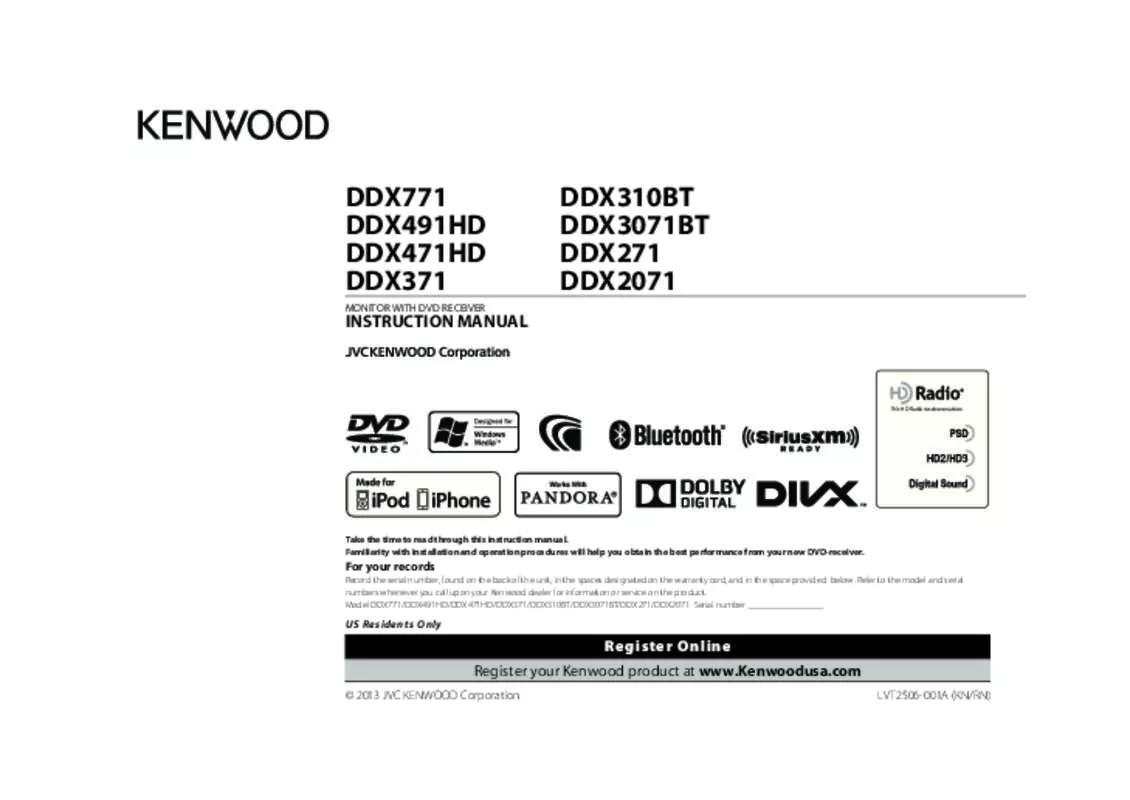 Mode d'emploi KENWOOD DDX491HD