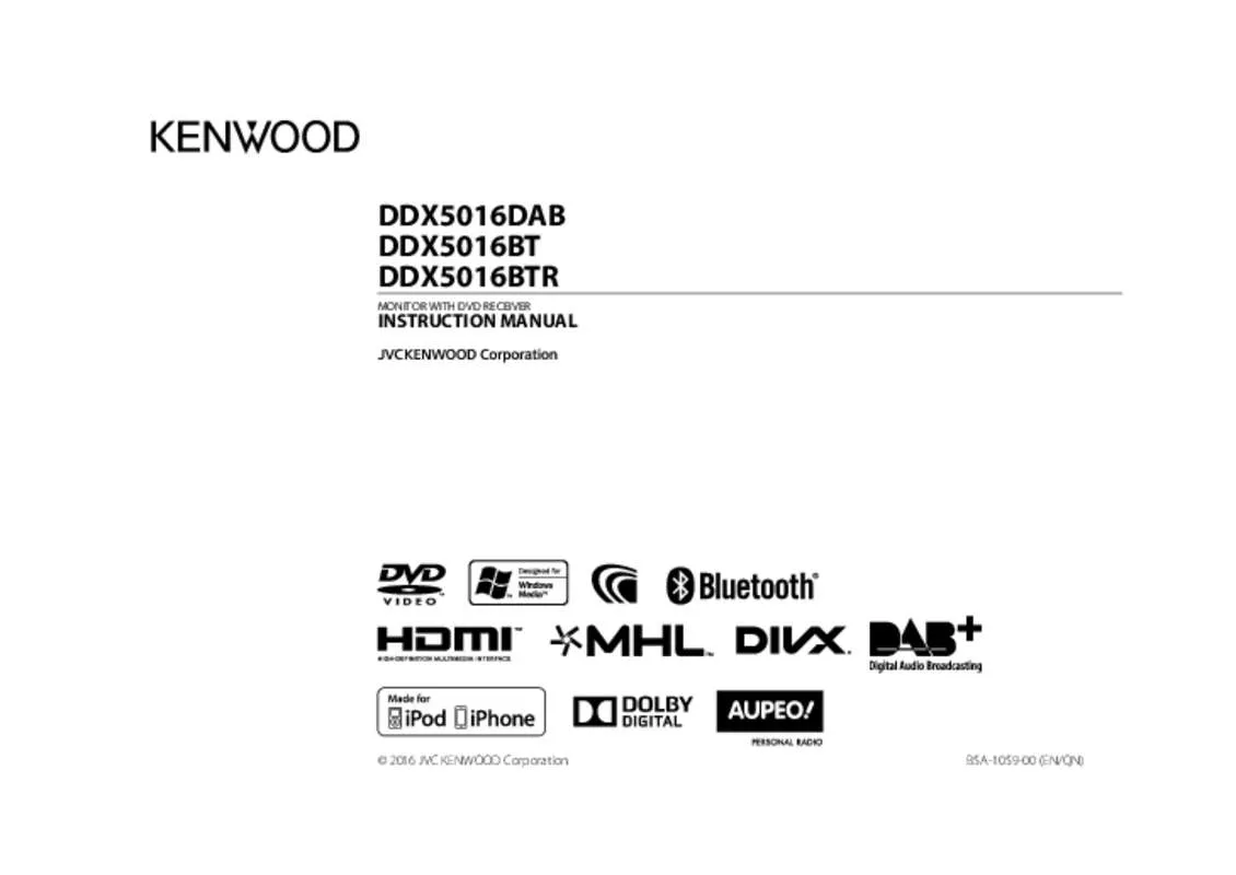 Mode d'emploi KENWOOD DDX5016BT