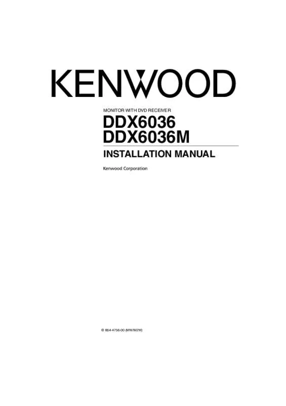 Mode d'emploi KENWOOD DDX6036