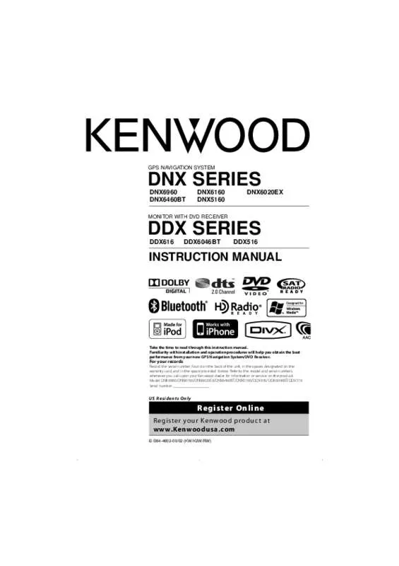 Mode d'emploi KENWOOD DNX6960