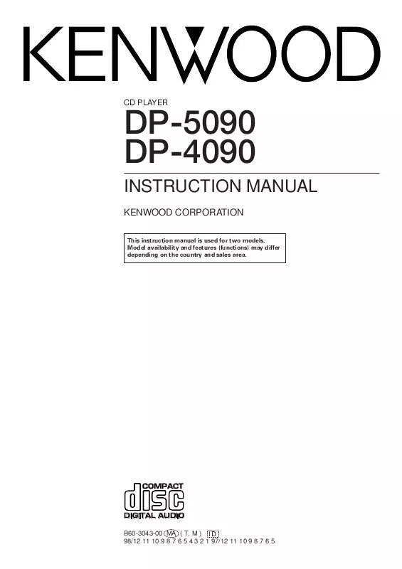 Mode d'emploi KENWOOD DP-4090