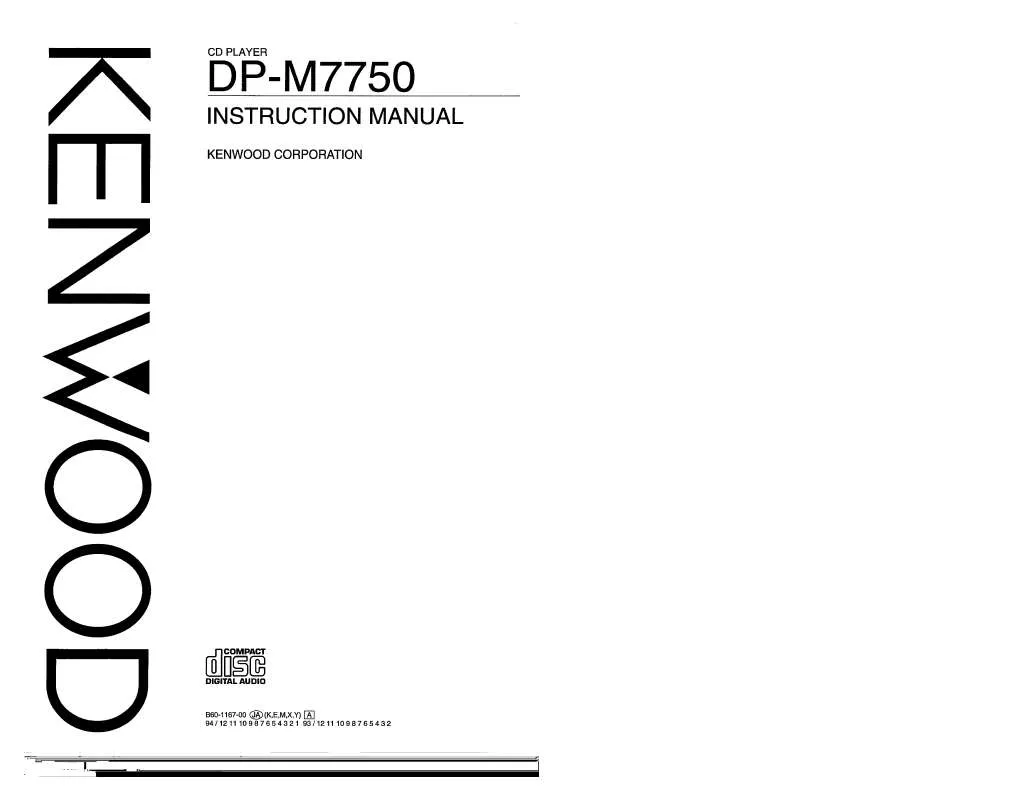 Mode d'emploi KENWOOD DP-M7750