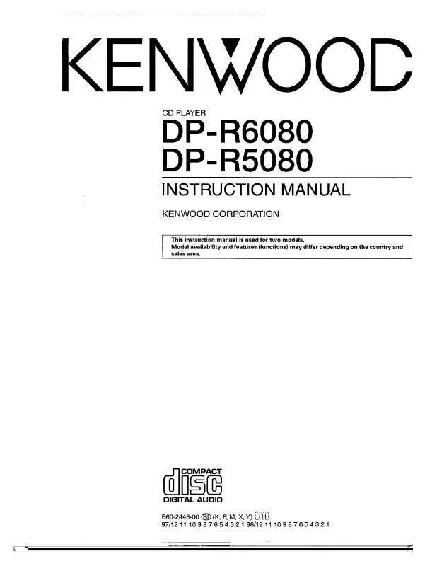 Mode d'emploi KENWOOD DP-R5080