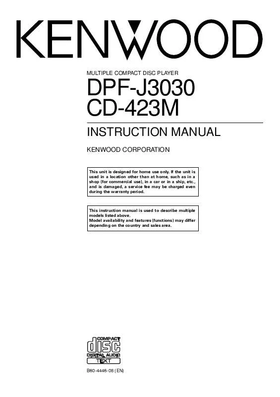 Mode d'emploi KENWOOD DPF-J3030