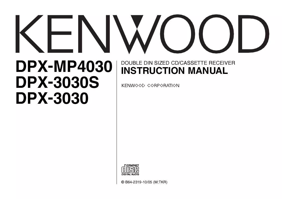 Mode d'emploi KENWOOD DPX-3030