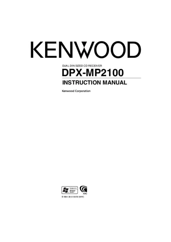 Mode d'emploi KENWOOD DPX-MP2100