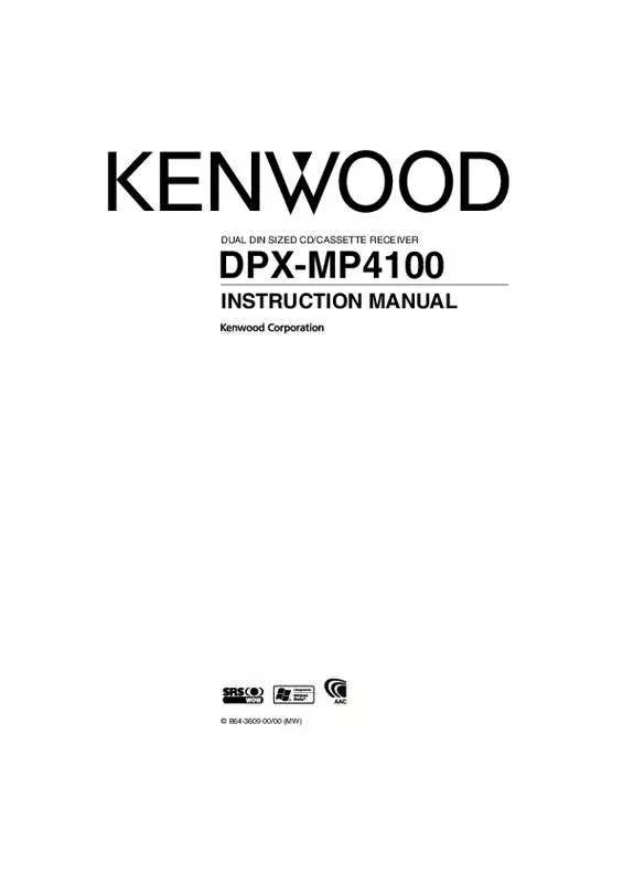 Mode d'emploi KENWOOD DPX-MP4100