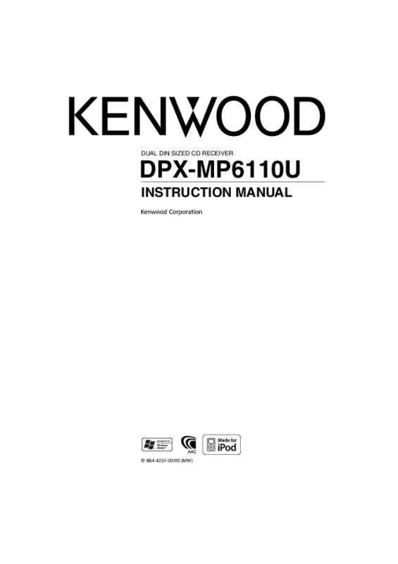 Mode d'emploi KENWOOD DPX-MP6110U