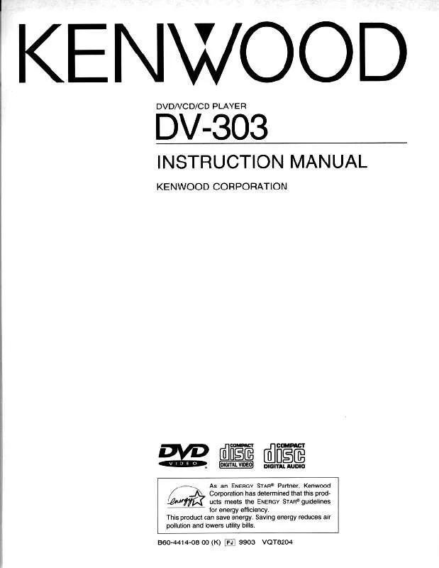 Mode d'emploi KENWOOD DV-303