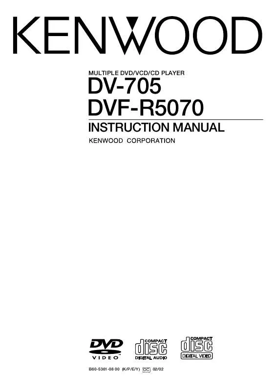 Mode d'emploi KENWOOD DVF-R5070