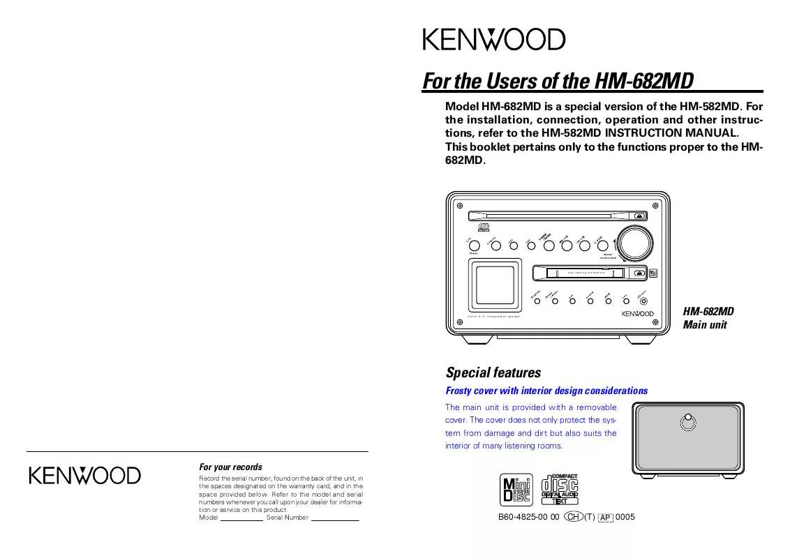Mode d'emploi KENWOOD HM-682MD