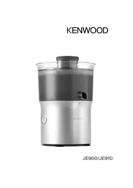 Mode d'emploi KENWOOD JE900
