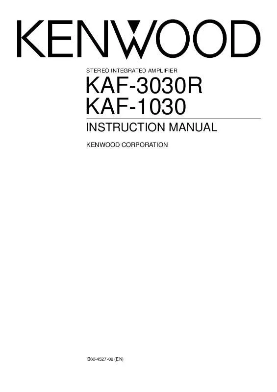 Mode d'emploi KENWOOD KAF-3030R