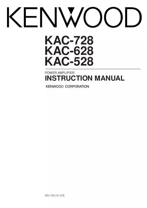 Mode d'emploi KENWOOD KAC-628