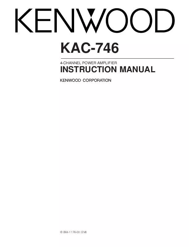 Mode d'emploi KENWOOD KAC-746