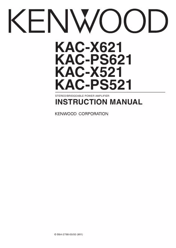 Mode d'emploi KENWOOD KAC-X521