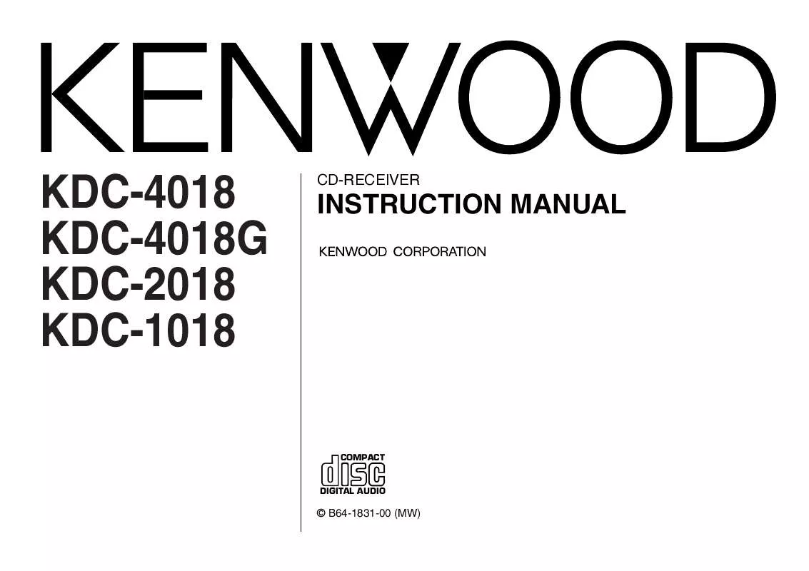 Mode d'emploi KENWOOD KDC-1018